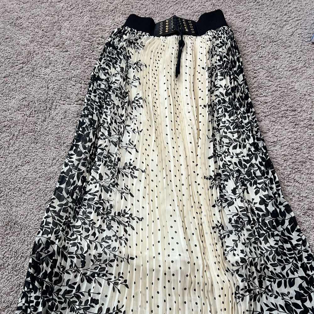 Long, layered skirt